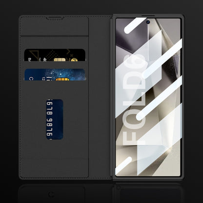 For Samsung Galaxy Z Fold6 GKK Integrated Armor Flip Leather Case with Pen Slot, Stylus Not Included(Titanium Grey) by GKK