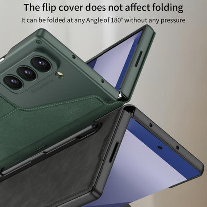 For Samsung Galaxy Z Fold7 5G GKK Integrated Armor Flip Leather Case with Pen Slot, Stylus Not Included(Black) - Galaxy Z Fold7 5G Cases by GKK | Online Shopping UK | buy2fix