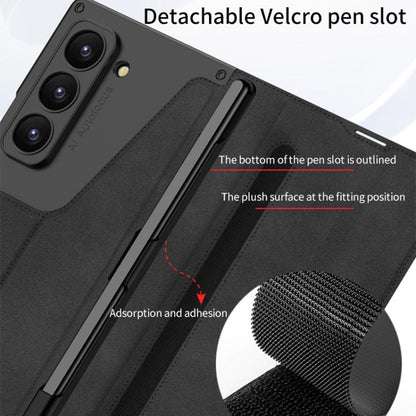 For Samsung Galaxy Z Fold7 5G GKK Integrated Armor Flip Leather Case with Pen Slot, Stylus Not Included(Black) - Galaxy Z Fold7 5G Cases by GKK | Online Shopping UK | buy2fix