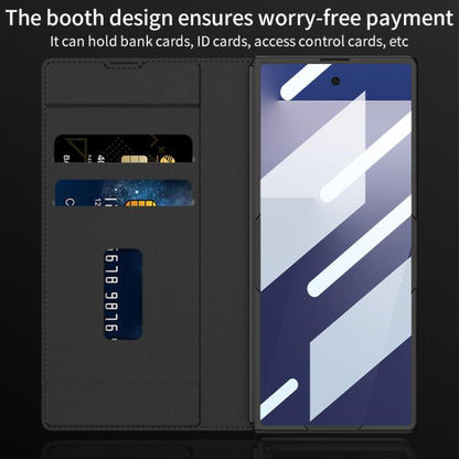 For Samsung Galaxy Z Fold7 5G GKK Integrated Armor Flip Leather Case with Pen Slot, Stylus Not Included(Black) - Galaxy Z Fold7 5G Cases by GKK | Online Shopping UK | buy2fix