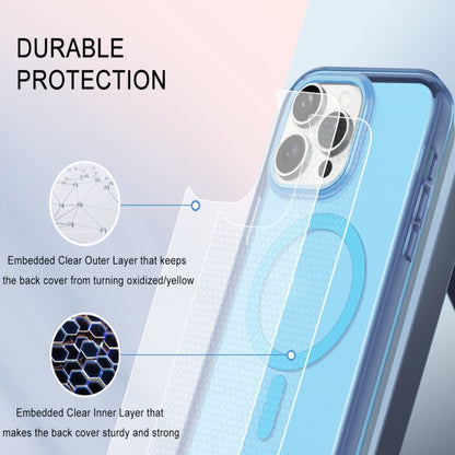 For iPhone 14 Pro Colorful MagSafe Magnetic PC Hybrid TPU Phone Case(Blue) - iPhone 14 Pro Cases by buy2fix | Online Shopping UK | buy2fix