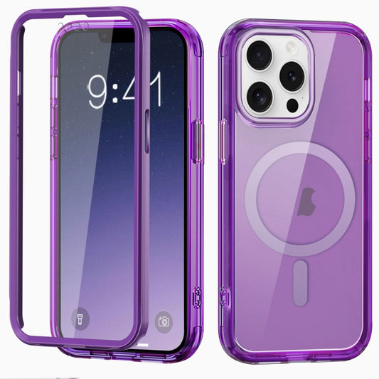 For iPhone 13 Pro Max Colorful MagSafe Magnetic PC Hybrid TPU Phone Case(Dark Purple) - iPhone 13 Pro Max Cases by buy2fix | Online Shopping UK | buy2fix