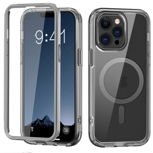 For iPhone 13 Pro Colorful MagSafe Magnetic PC Hybrid TPU Phone Case(Grey) - iPhone 13 Pro Cases by buy2fix | Online Shopping UK | buy2fix