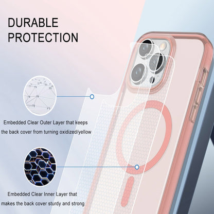 For iPhone 12 Pro Max Colorful MagSafe Magnetic PC Hybrid TPU Phone Case(Pink) by buy2fix