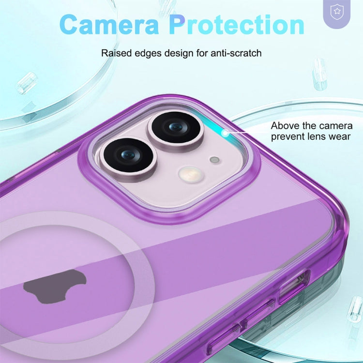 For iPhone 12 Colorful MagSafe Magnetic PC Hybrid TPU Phone Case(Dark Purple) by buy2fix