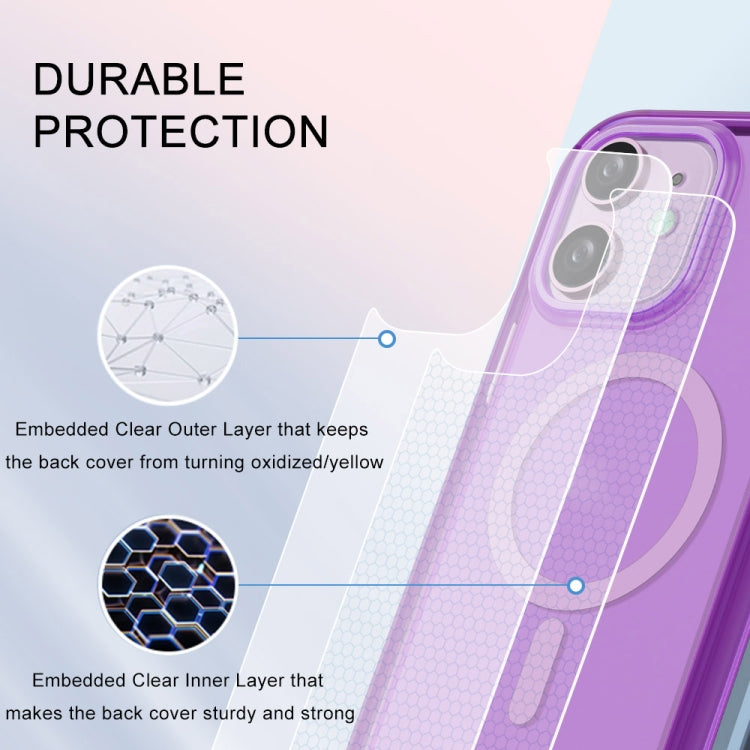 For iPhone 12 Colorful MagSafe Magnetic PC Hybrid TPU Phone Case(Dark Purple) by buy2fix
