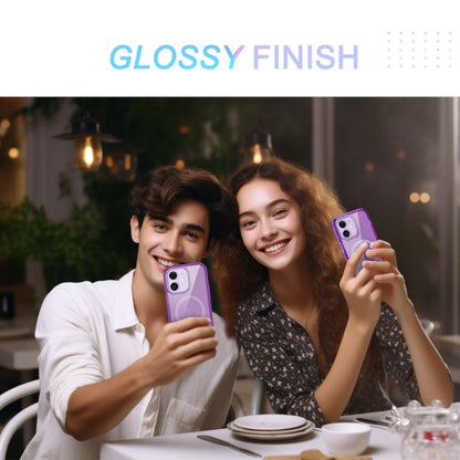 For iPhone 12 Colorful MagSafe Magnetic PC Hybrid TPU Phone Case(Dark Purple) by buy2fix