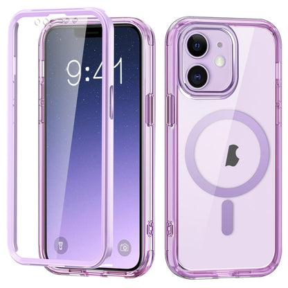 For iPhone 11 Colorful MagSafe Magnetic PC Hybrid TPU Phone Case(Light Purple) by buy2fix
