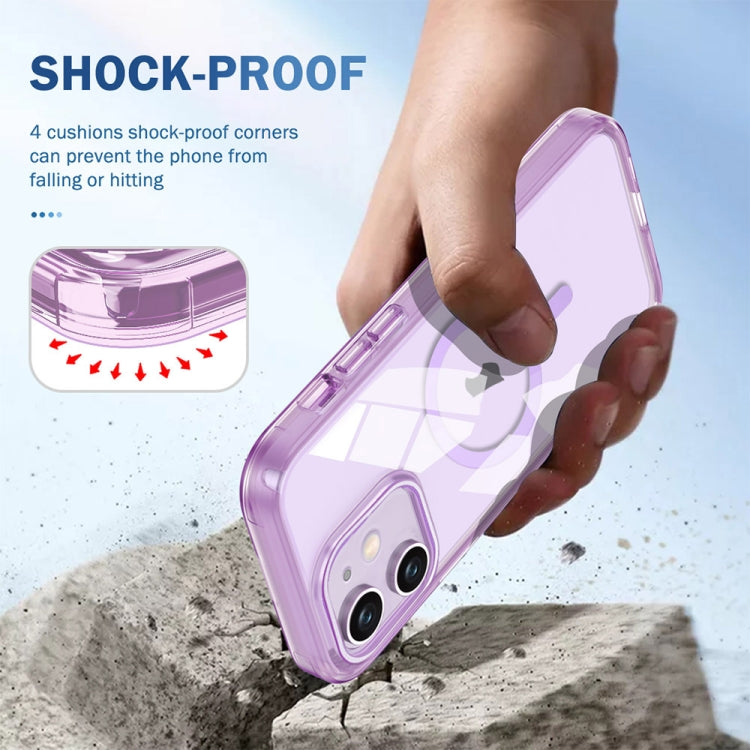 For iPhone 11 Colorful MagSafe Magnetic PC Hybrid TPU Phone Case(Light Purple) by buy2fix