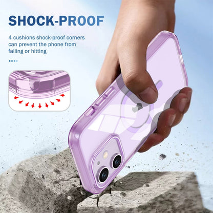 For iPhone 11 Colorful MagSafe Magnetic PC Hybrid TPU Phone Case(Light Purple) by buy2fix