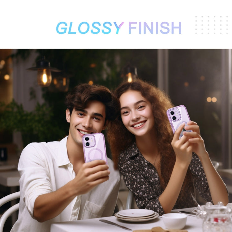 For iPhone 11 Colorful MagSafe Magnetic PC Hybrid TPU Phone Case(Light Purple) by buy2fix