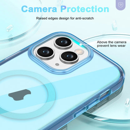 For iPhone 11 Pro Max Colorful MagSafe Magnetic PC Hybrid TPU Phone Case(Blue) by buy2fix