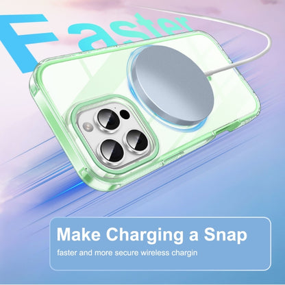 For iPhone 16 Pro Max Colorful MagSafe Magnetic PC Hybrid TPU Phone Case(Green) by buy2fix
