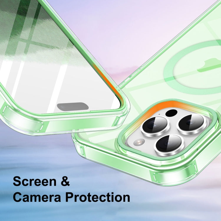 For iPhone 16 Pro Max Colorful MagSafe Magnetic PC Hybrid TPU Phone Case(Green) by buy2fix