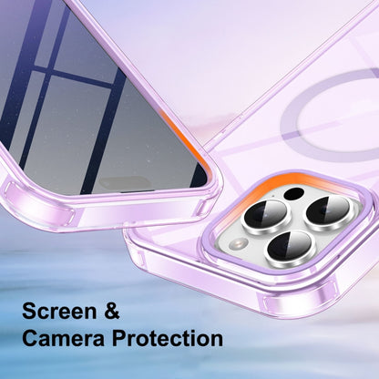 For iPhone 16 Pro Max Colorful MagSafe Magnetic PC Hybrid TPU Phone Case(Light Purple) by buy2fix