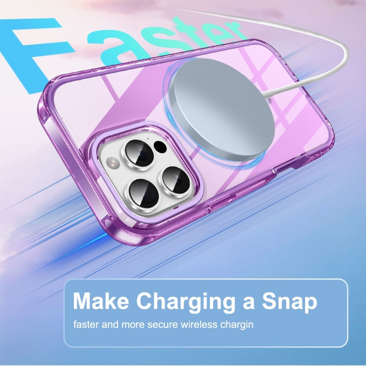 For iPhone 16 Pro Max Colorful MagSafe Magnetic PC Hybrid TPU Phone Case(Dark Purple) by buy2fix