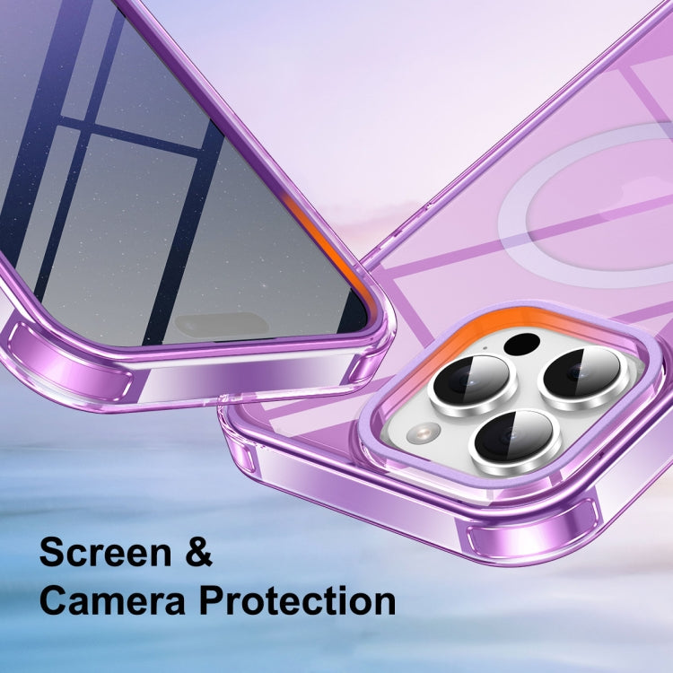 For iPhone 16 Pro Max Colorful MagSafe Magnetic PC Hybrid TPU Phone Case(Dark Purple) by buy2fix