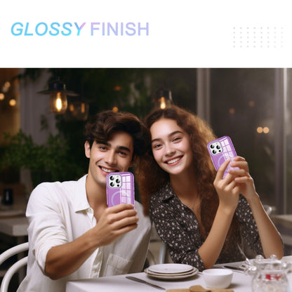 For iPhone 16 Pro Max Colorful MagSafe Magnetic PC Hybrid TPU Phone Case(Dark Purple) by buy2fix