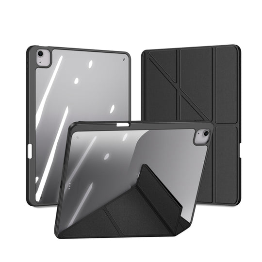 For iPad Air 13 2024 / 2025 / 2026 DUX DUCIS Magi Series Smart Leather Tablet Case(Black)