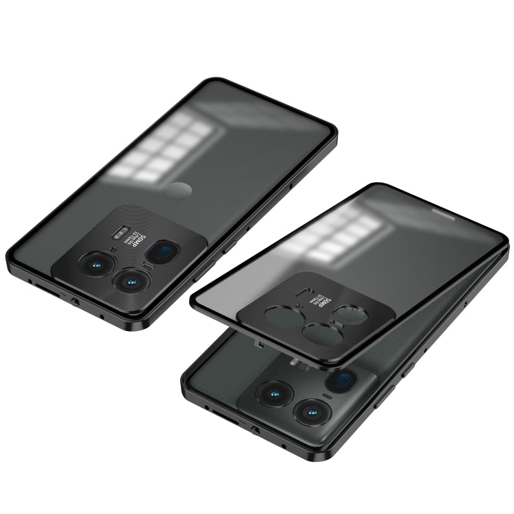 For Motorola Moto X50 Ultra Snap Buckle Metal Frame Frosted Phone Case(Black) - Motorola Cases by buy2fix | Online Shopping UK | buy2fix