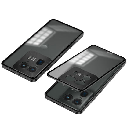 For Motorola Moto X50 Ultra Snap Buckle Metal Frame Frosted Phone Case(Black) - Motorola Cases by buy2fix | Online Shopping UK | buy2fix
