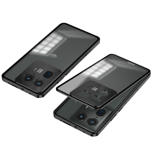 For Motorola Moto X50 Ultra Snap Buckle Metal Frame Frosted Phone Case(Black) - Motorola Cases by buy2fix | Online Shopping UK | buy2fix