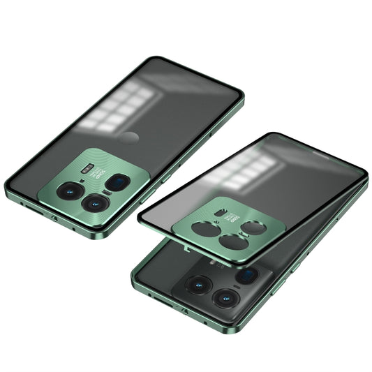 For Motorola Moto X50 Ultra Snap Buckle Metal Frame Frosted Phone Case(Green) - Motorola Cases by buy2fix | Online Shopping UK | buy2fix