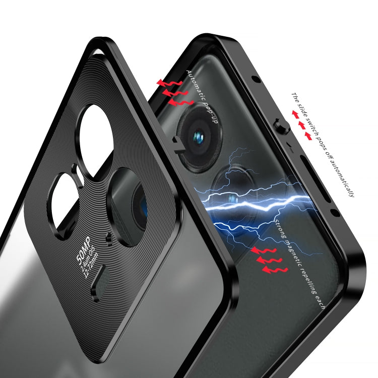For Motorola Moto X50 Ultra Snap Buckle Metal Frame Frosted Phone Case(Silver) - Motorola Cases by buy2fix | Online Shopping UK | buy2fix