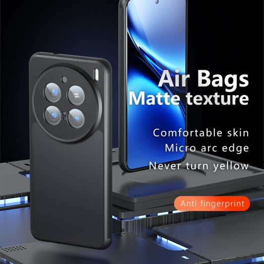 For vivo X200 Pro Armor Precise Hole PC Hybrid TPU Phone Case(Frosted Black) - vivo Cases by buy2fix | Online Shopping UK | buy2fix