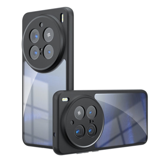 For vivo X200 Pro Armor Precise Hole PC Hybrid TPU Phone Case(Transparent)