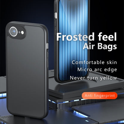 For iPhone 16e Armor Precise Hole PC Hybrid TPU Phone Case(Frosted Black) by buy2fix
