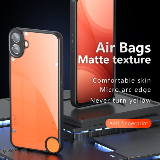 For Nothing CMF Phone 1 Armor Precise Hole PC Hybrid TPU Phone Case(Frosted Black) - Nothing Cases by buy2fix | Online Shopping UK | buy2fix