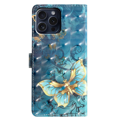 For iPhone 16 Pro 3D Pattern Leather Phone Case(3D Butterfly) - iPhone 16 Pro Cases by buy2fix | Online Shopping UK | buy2fix