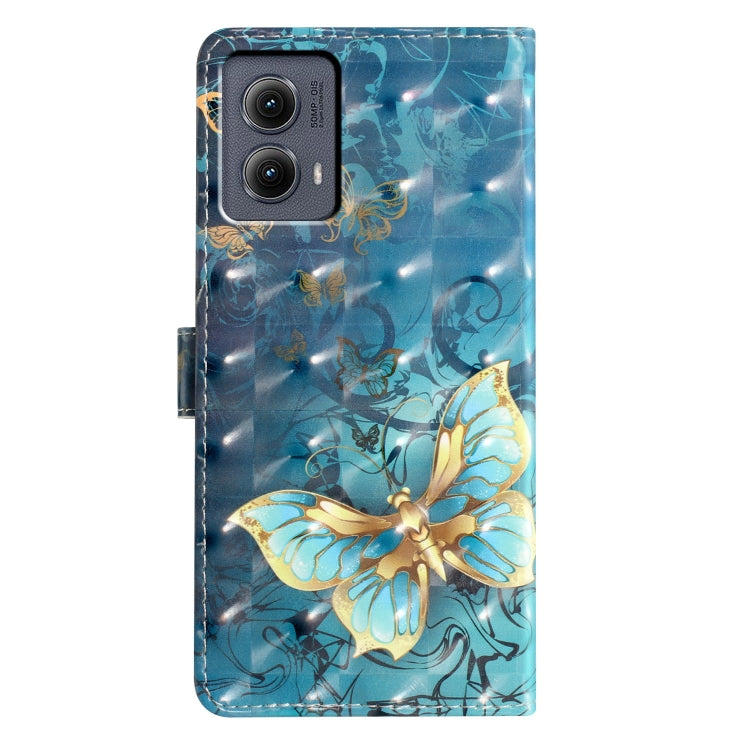 For Motorola Edge 2024 3D Pattern Leather Phone Case(3D Butterfly) by buy2fix