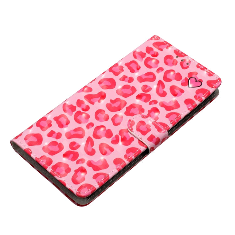 For Motorola Edge 2024 3D Pattern Leather Phone Case(Pink Leopard Print) by buy2fix