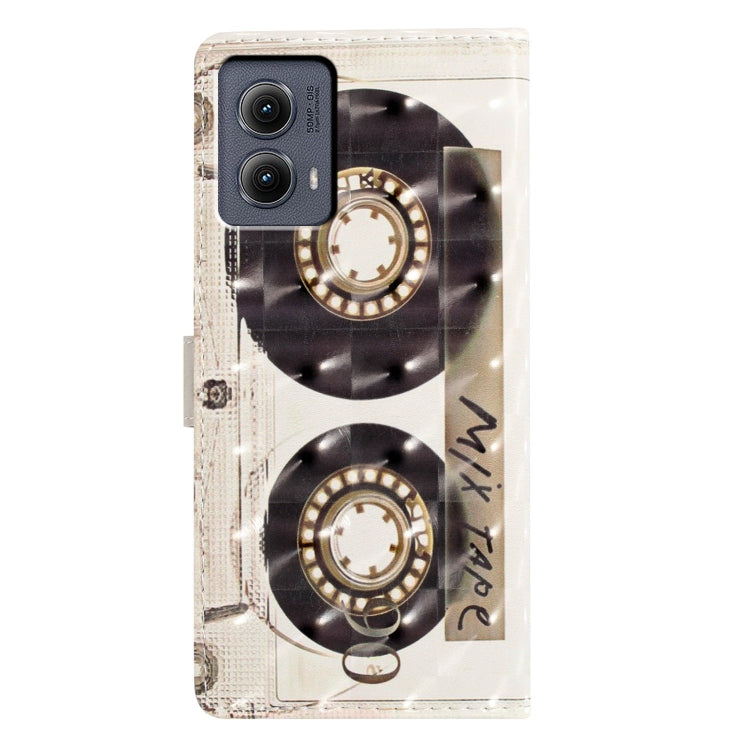 For Motorola Edge 2024 3D Pattern Leather Phone Case(Tape) by buy2fix