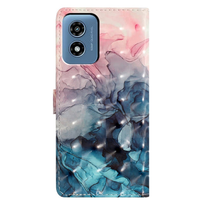 For Motorola Moto G Play 2024 3D Pattern Leather Phone Case(3D Pink Blue Marble) by buy2fix