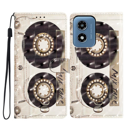 For Motorola Moto G Play 2024 3D Pattern Leather Phone Case(Tape) by buy2fix