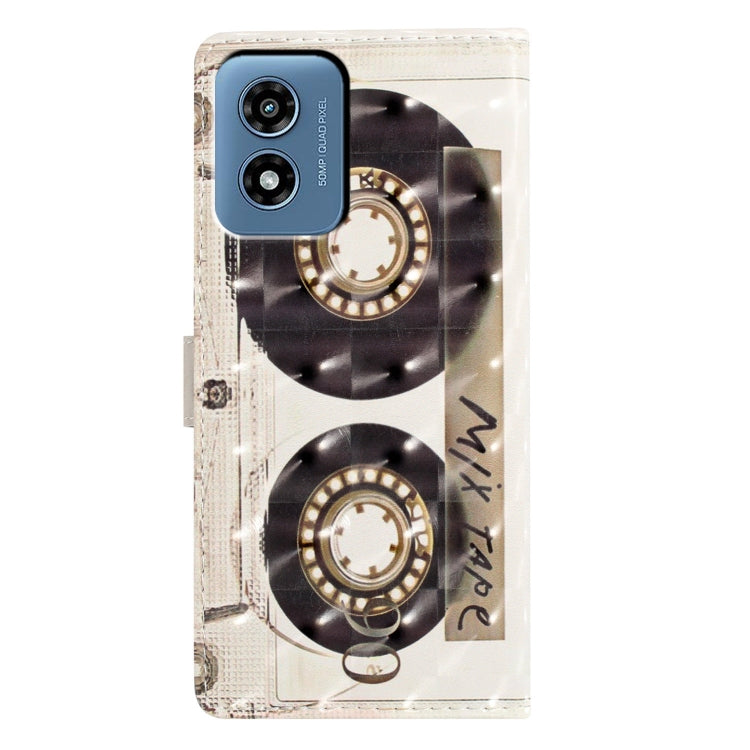 For Motorola Moto G Play 2024 3D Pattern Leather Phone Case(Tape) by buy2fix