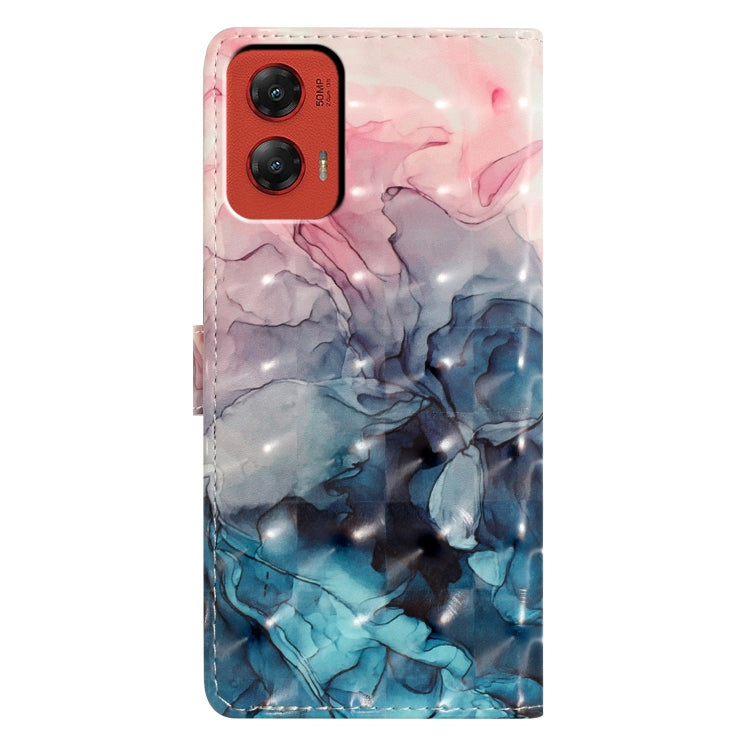 For Motorola Moto G Stylus 5G 2024 3D Pattern Leather Phone Case(3D Pink Blue Marble) by buy2fix