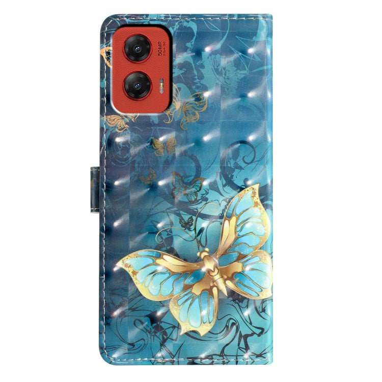 For Motorola Moto G Stylus 5G 2024 3D Pattern Leather Phone Case(3D Butterfly) by buy2fix