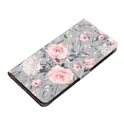 For Motorola Moto G Stylus 5G 2024 3D Pattern Leather Phone Case(Gray Base Flower) by buy2fix