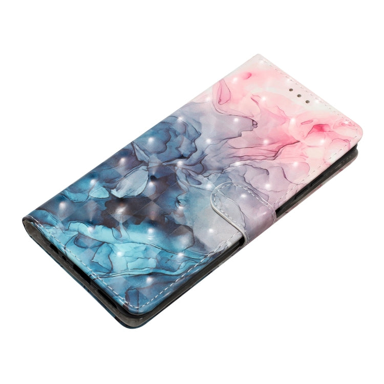 For Google Pixel 9 / 9 Pro 3D Pattern Leather Phone Case(3D Pink Blue Marble) by buy2fix