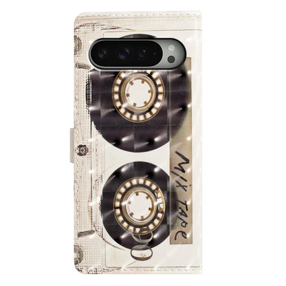 For Google Pixel 9 / 9 Pro 3D Pattern Leather Phone Case(Tape) by buy2fix