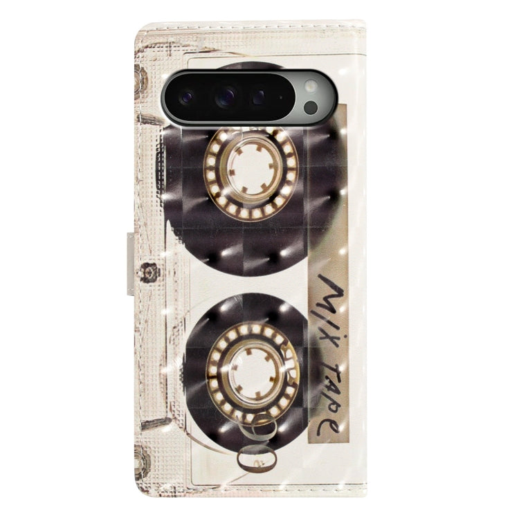 For Google Pixel 9 Pro XL 3D Pattern Leather Phone Case(Tape) by buy2fix