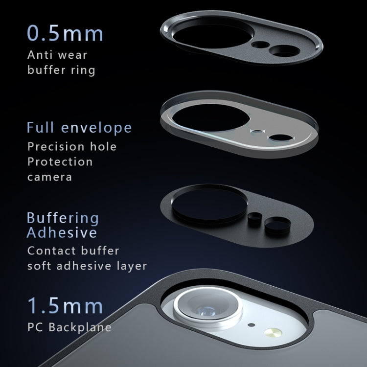 For iPhone 16e Armor Precise Hole PC Hybrid TPU Phone Case(Transparent) by buy2fix