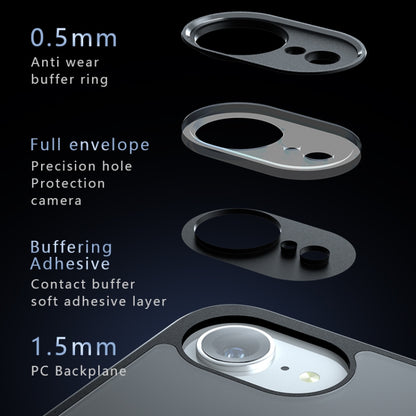 For iPhone 16e Armor Precise Hole PC Hybrid TPU Phone Case(Transparent) by buy2fix