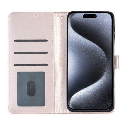 For iPhone 16 Pro Glitter Powder Flip Leather Phone Case(Rose Gold) by buy2fix