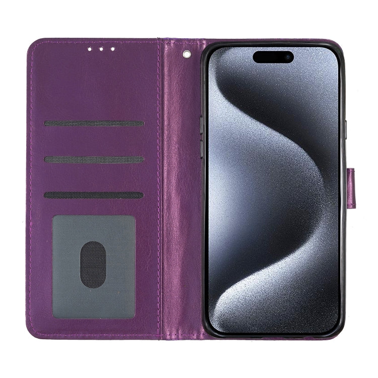 For iPhone 16 Pro Glitter Powder Flip Leather Phone Case(Purple) by buy2fix