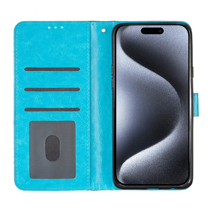 For iPhone 16 Pro Glitter Powder Flip Leather Phone Case(Blue) by buy2fix